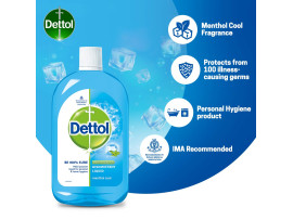 Dettol Liquid Disinfectant for Multi-Purpose Germ Protection, Menthol Cool, 500 ml